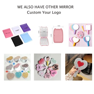 2023 Rose Gold Portable Round Folded <strong>Compact</strong> <strong>Mirrors</strong> Silver Pocket <strong>Mirror</strong> Making up for Personalized Gift - Product Image 6