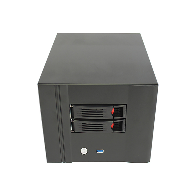 Top Quality Mini ITX NAS Storage Server Case 2 Bay Hot Swap NAS Case