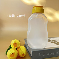 Bouteille de sauce en plastique PE de qualité alimentaire 220 ml avec bouchon à vis Modèle L40 pour l'emballage de mayonnaise, de ketchup et de miel