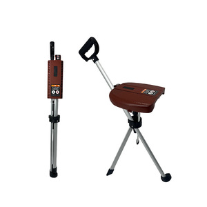 Bâton de randonnée pliable en alliage d'aluminium télescopique antidérapant avec siège intégré pour la randonnée en extérieur - Product Image 1
