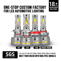 Bombillas LED para Faros Delanteros G19W de 200W y 48000LM, Embalaje Personalizado OEM, H4 H7 H8 9005 9006, Sistema de Refrigeración por Tubo de Cobre, Controlador Externo, 6000K