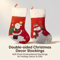 Nouveauté 2027 : Grandes chaussettes de Noël de luxe pour sublimation, décorations et ornements de Noël, chaussettes du Père Noël