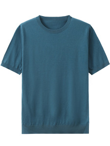 T-shirts <span class=keywords><strong>en</strong></span> coton <span class=keywords><strong>lyocell</strong></span> de tencel de laine mérinos pour hommes T-shirt confortable <span class=keywords><strong>en</strong></span> laine décontracté coupe ajustée - Product Image 4