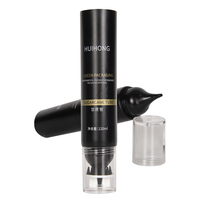Tube de massage personnalisé en plastique noir de 40 ml, vide, pour réinitialisation du cuir chevelu, emballage cosmétique avec finition brillante et couvercle à vis, pour usage sur les lèvres