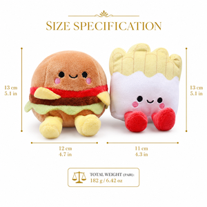 Coppia <span class=keywords><strong>di</strong></span> Peluche Magnetici Certificati Velboa, Simpatici Magneti a Forma <span class=keywords><strong>di</strong></span> <span class=keywords><strong>Cibo</strong></span> per Decorazione Frigorifero, Personalizzabili OEM - Product Image 3