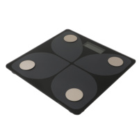 Balance intelligente à capteur haute précision 180 kg, affichage numérique, verre trempé, pour la mesure de l'IMC et de la graisse corporelle, utilisation domestique, salle de bain