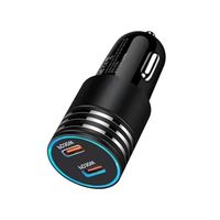 Vente en gros Chargeur de voiture universel portable bon marché Usb Pd 30W Type-C Adaptateur de charge rapide avec logo personnalisé pour téléphone portable