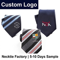 Corbata Formal Negra a Rayas de Alta Calidad Personalizable para Hombre, con Logotipo Bordado, Opción de Logotipo Personalizado, Transpirable y Duradera, Corbata de Negocios