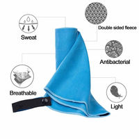 Serviette de sport en microfibre avec logo personnalisé, séchage rapide, absorption de l'eau, serviette de gym