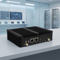 Mini PC Industrial con Procesador J6412, DDR4, DP, HD-MI, Sin Ventilador, para Servidor Industrial, Computación de Borde, Refrigeración Pasiva, 2 RS232