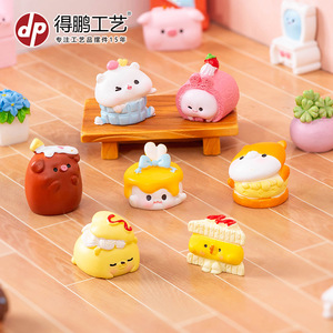 Dp Miniature Cartoon Dessert Figurines Resin Multi Piece Home Decor Living Room - Product Image 4