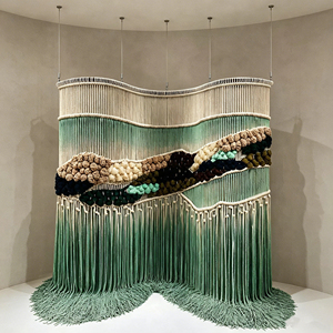Tapisserie en macramé extra large, DIY, hôtel, restaurant, boutique, style bohème, décoration murale personnalisée, grande taille pour la décoration intérieure - Product Image 1