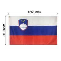 Bandera Nacional de Eslovenia 3x5 pies - Impresión Digital Personalizada de Alta Definición - Resistente a la Intemperie 100% Poliéster - Bandera Duradera para Exteriores