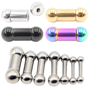 Vente en gros de bijoux pour le corps en acier inoxydable, anneaux de barre droite de <span class=keywords><strong>grande</strong></span> taille pour les piercings d'oreille, de tragus, de mamelon, de lèvres, pour cadeaux de mariage - Product Image 1