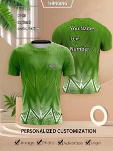 T-Shirt da Uomo MARKAKRALI Personalizzata con Sublimazione, Maglietta Estiva Casual Sportiva da Uomo, Stampa Geometrica alla Moda, Manica Corta, per Calcio - Product Image 4