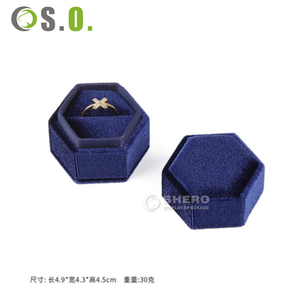 Portable Hexagon Velvet <b>Ring</b> <b>Box</b> Custom Logo Durable Jewelry Storage Case Multi Color Display <b>Box</b> Premium <b>Ring</b> Gift <b>Box</b> - Product Image 6