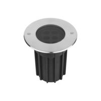 IK09 Luminaria de Suelo para Exteriores de Acero Inoxidable 316, Foco Antivértigo Profundo con Ángulo Ajustable, Iluminación de Escalones, Lámpara Empotrada