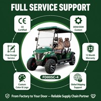 Carrito de Golf Eléctrico de 4 Asientos, Suspensión MacPherson, Freno Hidráulico de Doble Circuito, Motor AC, Color Personalizado, OEM/ODM