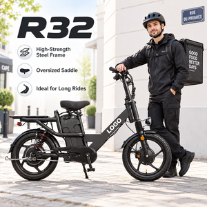 จักรยานไฟฟ้าบรรทุกสินค้าพับได้ รุ่น LOGO OEM R32 48V ขนาด 20 นิ้ว โครงเหล็ก มอเตอร์ดุมล้อหลัง แบตเตอรี่ในตัว เบรกดิสก์ - Product Image 1