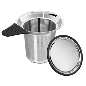 Portable 304 Stainless Steel Tea Infuser Set Large Ball Shape Mesh <b>Silicone</b> Silver Filter Utensils Creative Reusable Loose Tea - Product Image 1