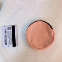 Dompet Koin Bundar Warna Polos Wanita Mini Kanvas Pemegang Kartu Dompet Kecil Kantong Tas Penyimpanan Harian Perempuan Warna Permen Dompet Clutch