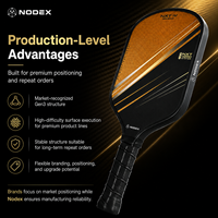 Raquette de pickleball NODEX NXT4 ODM/OEM, noyau Gen3 16MM, fibre de carbone 3K, raquette de pickleball USAPA UPA-A