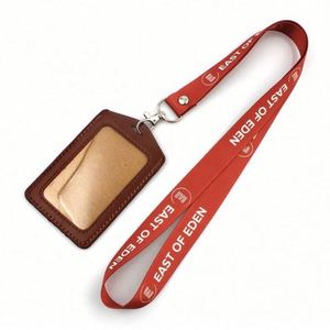 High Quality Custom Logo Neck <b>Lanyard</b> <b>Polyester</b> Material with Card Badge Holder Offset and Silk Screen Printing - Product Image 1
