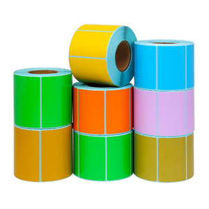 Three-proof Colored Thermal Adhesive <strong>Stickers</strong> Waterproof/Scratch/Oil Proof Square Shape Custom-Made Food Grade Beverage Business - Product Image 1