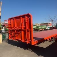 Semi-remorque plateau 2 à 4 essieux, 40 à 80 tonnes, pour le transport de conteneurs 20/40 pieds, de marchandises en vrac et de bobines d'acier, avec tête de lit avant optionnelle