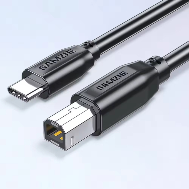 SAMZHE Type-C to USB-B Printer Cable PVC Material Pure Copper Conductor Shielded for for for Printers