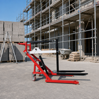 500 kg 850 mm tragbarer kleiner Elektro-Stapler, Mini-Elektro-Palettenhubwagen mit verstellbarem, gebogenem Arm, Blei-Säure-Batterie