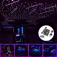 200 - 600 estrellas coche hogar universal Bluetooth APP controlado + música activada RGBW LED 18W Kit de techo de estrella de fibra óptica centelleante