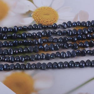 ขนาด5-6มม. สายสั้นสีเทาเข้มย้อมสีไข่มุกบาโรก7นิ้วสำหรับทำเครื่องประดับ18ซม. - Product Image 4