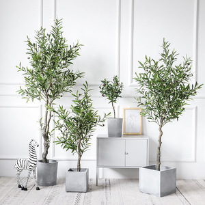 Planta Artificial para Exteriores, Decoración de Paisajes en Hoteles y Comercios, Árbol de Olivo Artificial de Fibra de Vidrio - Product Image 2