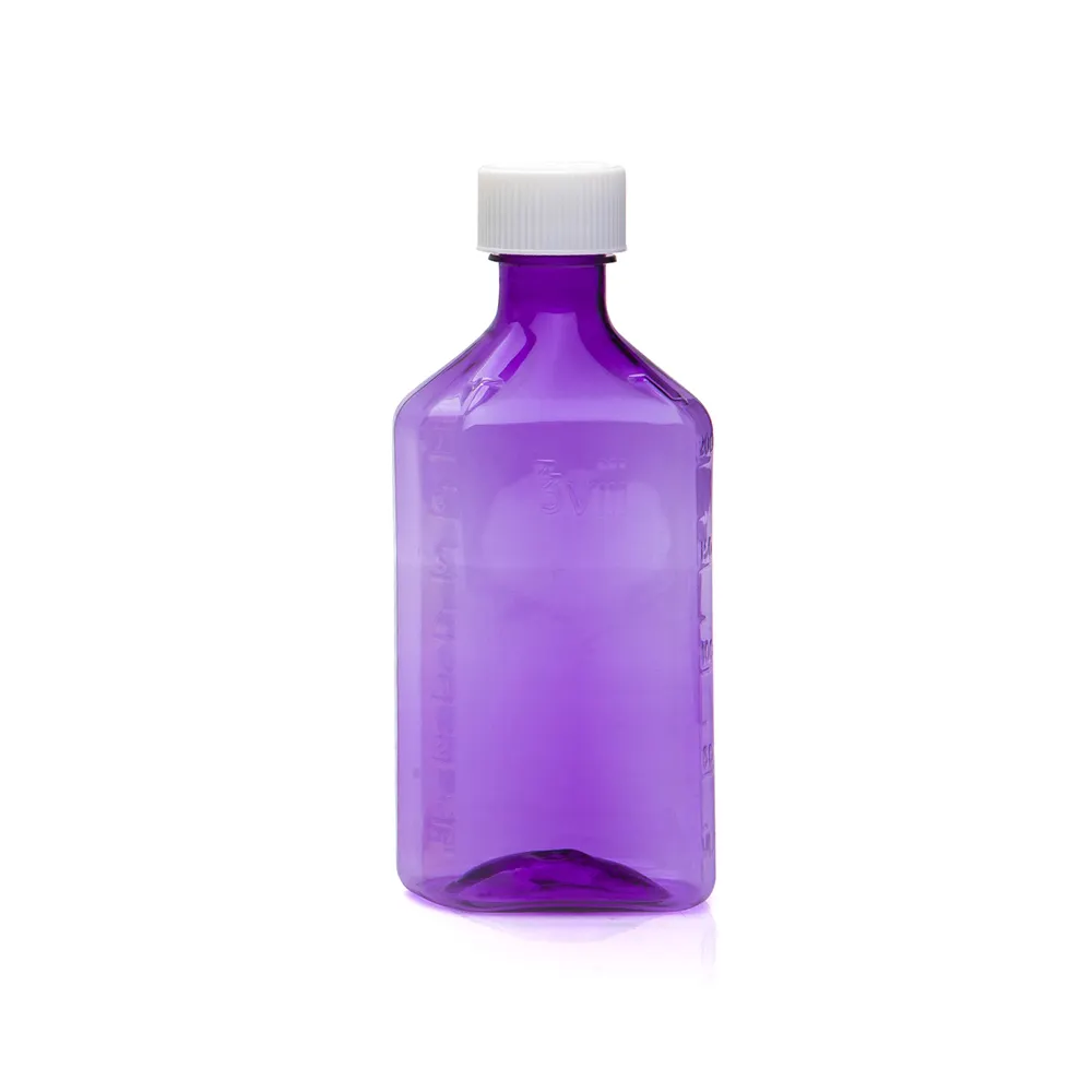 High quality wholesale 1oz 2oz 3oz 4oz 6oz 8oz 12oz 16oz amber plastic medicine liquids oval bottle