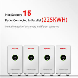 Batterie au lithium LiFePO4 DEMUDA 51.2V 280Ah 400Ah 628Ah, 6000 cycles, 15kWh 20kWh 30kWh, système de stockage d'énergie solaire domestique basse tension - Product Image 2