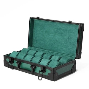 Boîte à <span class=keywords><strong>montres</strong></span> <span class=keywords><strong>de</strong></span> luxe en alliage d'aluminium 12 fentes, <span class=keywords><strong>rangement</strong></span>, organisateur, présentoir, montre <span class=keywords><strong>de</strong></span> voyage, bracelets, boîte cadeau - Product Image 3