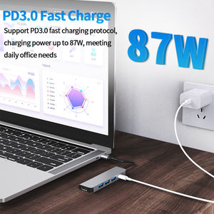 Hub USB Type C 5 en <span class=keywords><strong>1</strong></span> HDMI 4K 30Hz avec USB3.0 USB2.0 SD Station d'accueil 5 en <span class=keywords><strong>1</strong></span> pour <span class=keywords><strong>PC</strong></span> Ordinateur portable Accessoires d'ordinateur Station d'accueil - Product Image 4