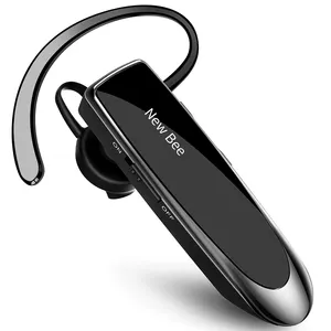 New Bee 24Hrs Battery Life Hands-free Single Ear Business Mini Headset Bluetooth Wireless Headphones Earphones with Mic