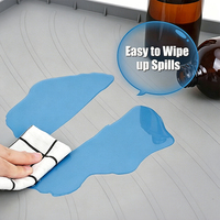Grand Tapis de Protection en Silicone Imperméable de Qualité Supérieure pour Évier de Cuisine, Protection Contre les Fuites d'Eau Sous l'Évier
