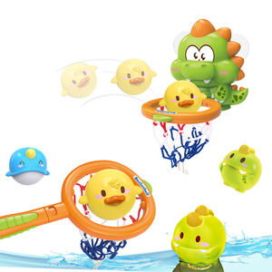 2 in1 dinosauro basket tavola cattura rete giocattolo da bagno mini palla pesce anatra bagno giocattolo 3 + - Product Image 4