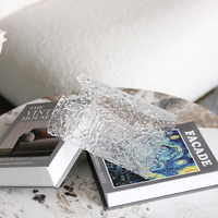 Support de boîte de papier de soie acrylique transparent personnalisé de luxe moderne article décoratif pour la maison