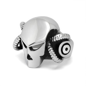 Men's Steel Ram Horn Mask Ring SA556 <b>Marvel</b> IP Cartoon Design Jewelry <b>Gift</b> - Product Image 1
