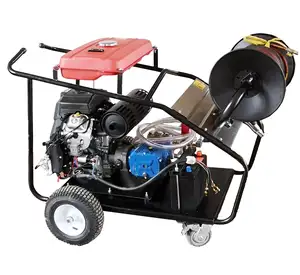 2900PSI 200bar 85LPM 35HP Diesel Engine Industrial Pump Sewer High Pressure Washer Water Jet Pipeline Cleaning Machine