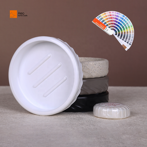 Jabonera Portátil Elegante de Poliresina Blanca Aleo, Suave y Cómoda, con Patas de Goma Duraderas, para Baño, Ducha, Cocina, Fregadero, Hotel - Product Image 4