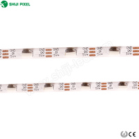 Bande lumineuse RGB LED numérique, 5MM, 60 diodes, carte électronique, blanc/noir, 4M, SK6812 WS2812B