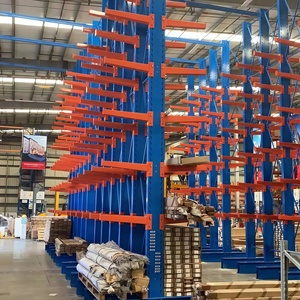 Étagères de stockage en acier robustes à double face, rayonnages <span class=keywords><strong>cantilever</strong></span> pour entrepôt, 4 niveaux, rayonnages métalliques <span class=keywords><strong>cantilever</strong></span> - Product Image 6