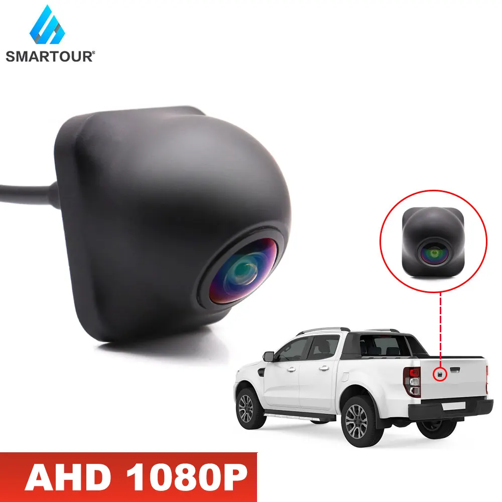 Smartour Fisheye Lens Upside Down Install Car Reverse Backup Car Camera AHD 1080P Rear View Camera For Vehicle Monitor