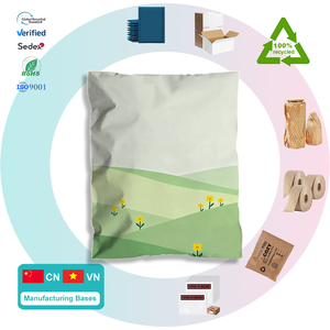 Custom Zipper Poly Mailer Bags Reusable Waterproof For Clothing & Daily Essentials Shipping - Product Image 1