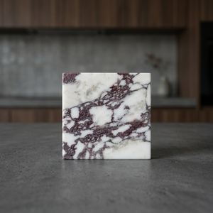 Stylish Calacatta Viola <b>Marble</b> <b>Coasters</b> Handmade Natural Stone Design Drink <b>Coaster</b> Set for Coffee Cups Luxury Home Decor - Product Image 1
